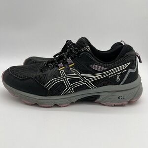 Asics Gel-Venture 8 Running Shoes Sneakers Womens Size‎ 10W Black/Purple/Pink